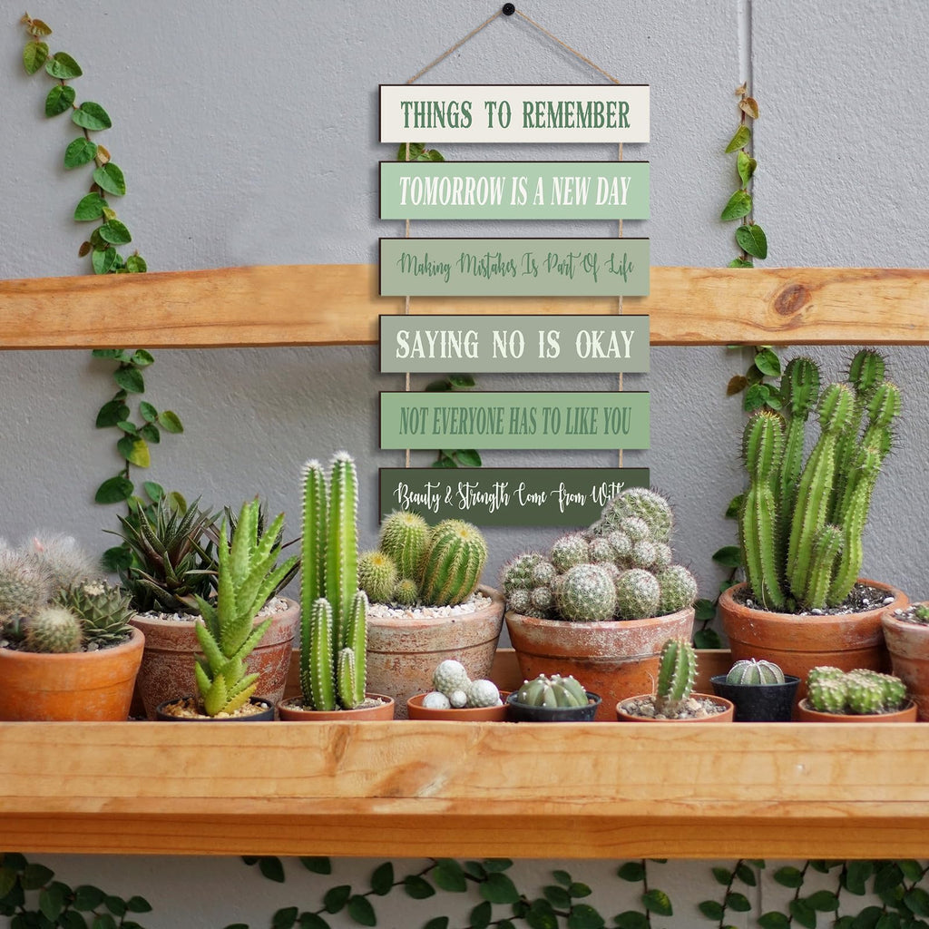 Cute Preppy Inspirational Wall Art - Positive Quotes Wall Decor Wooden Room Sign