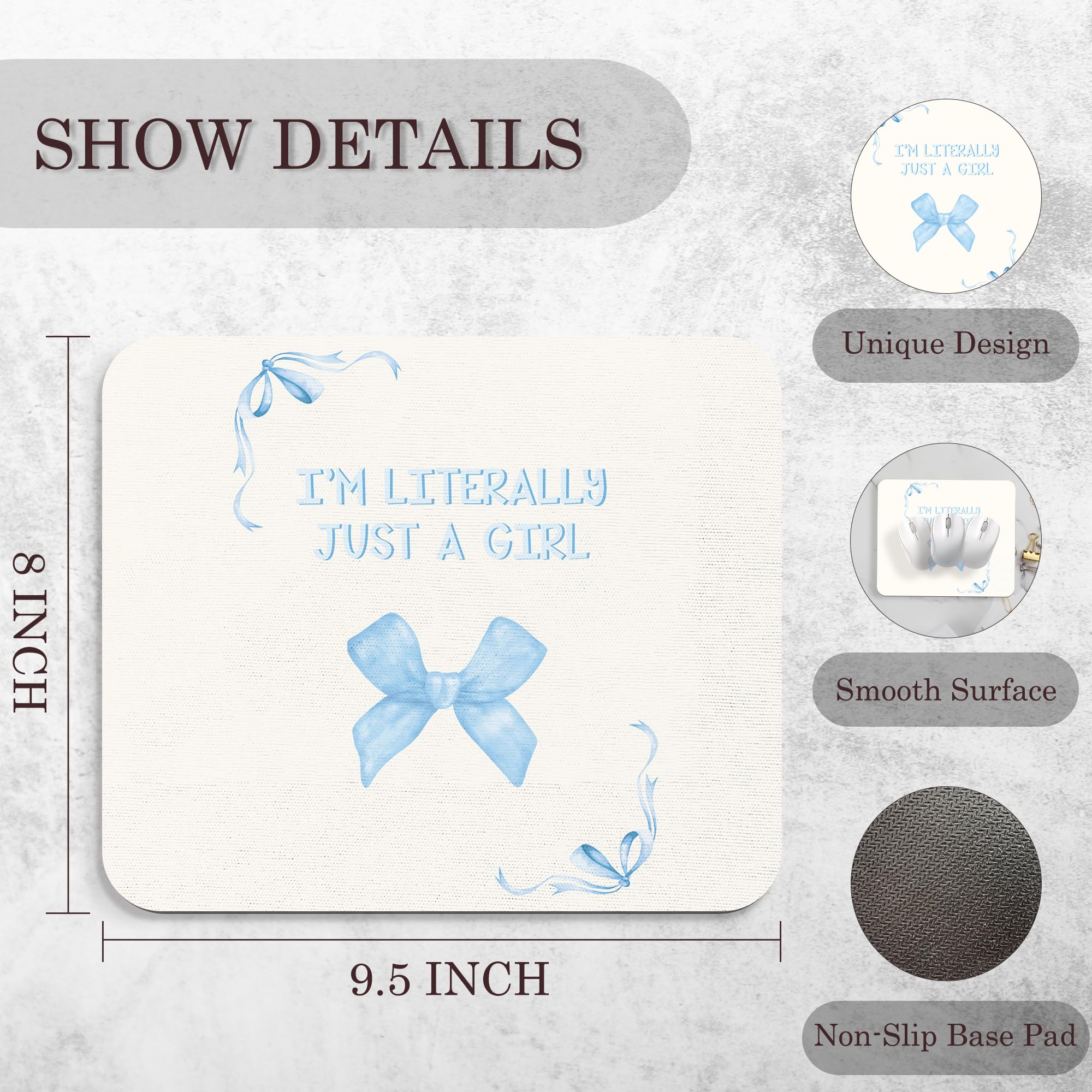 Coquette Mouse Pad, 9.5x8 Inches