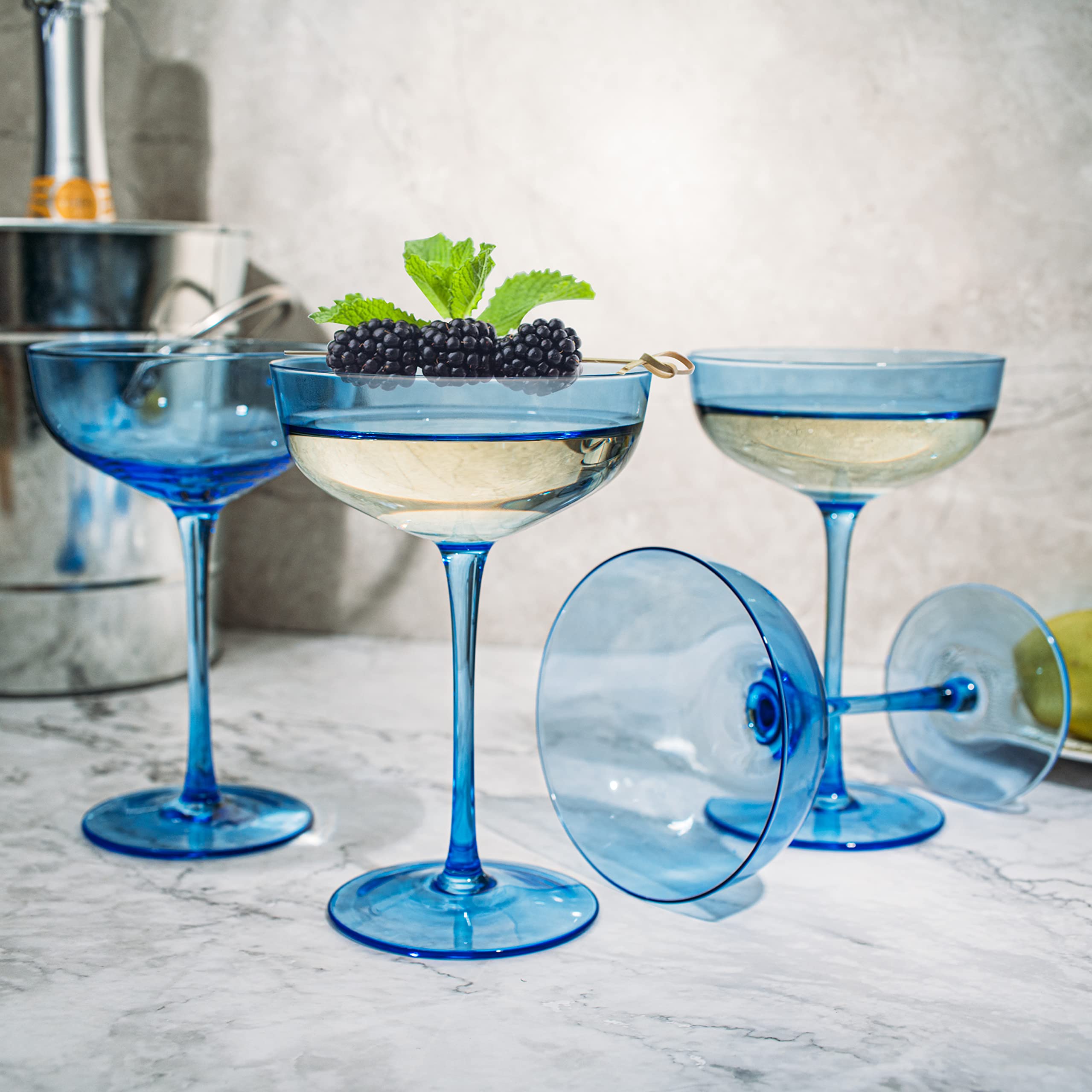 Colored Martini, Champagne and Cocktail Coupe Glass | 7oz