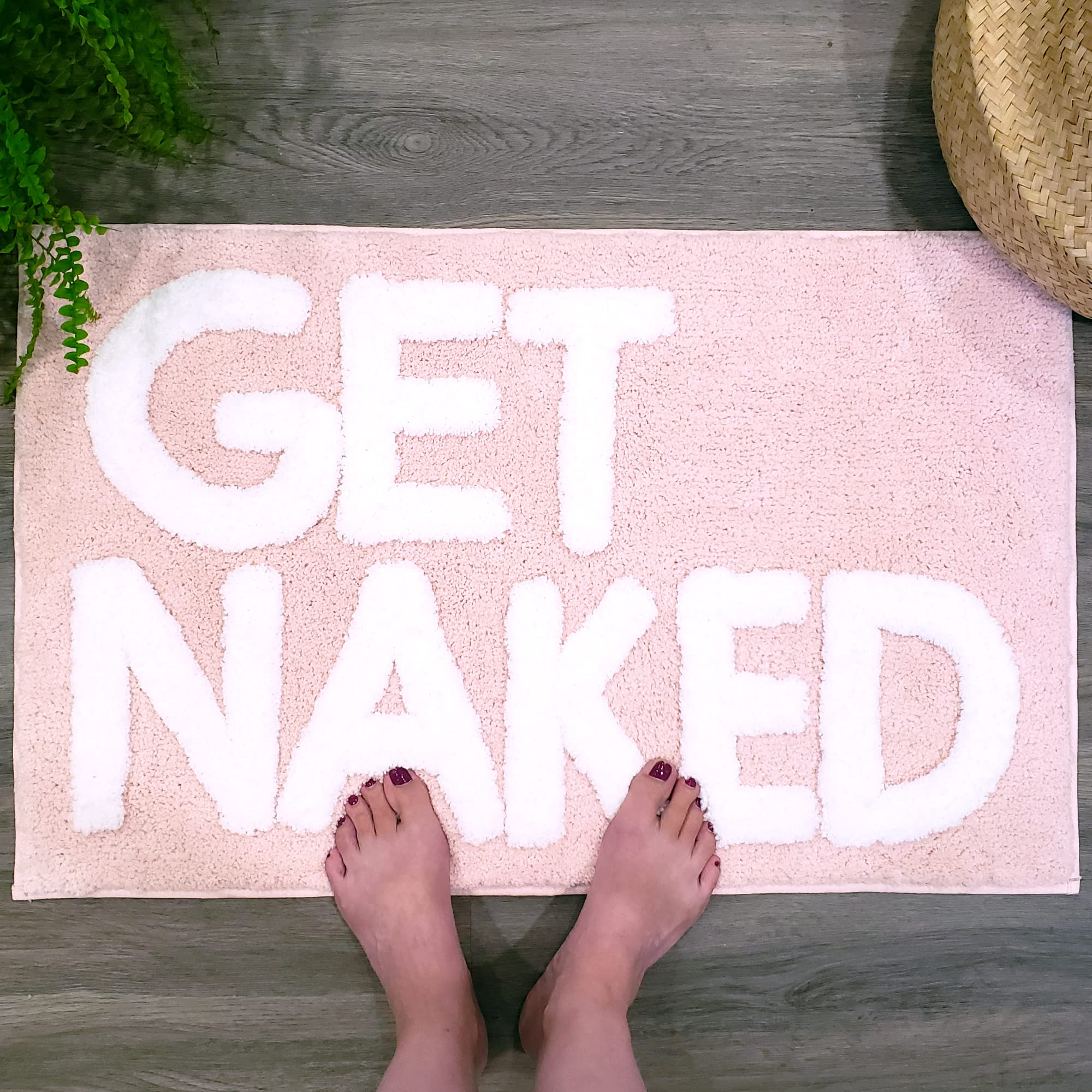 Get Naked Bath Mat - Cute Bathroom Rugs 31" x 20"