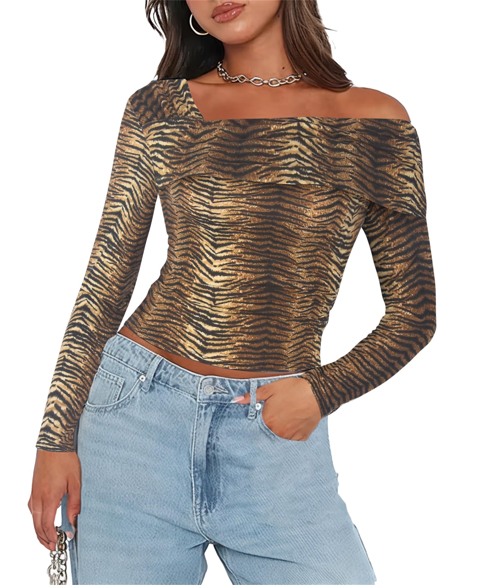 Women's One Off The Shoulder Top - Short Sleeve Ruched Going Out Crop Top Slim Fit Y2K T Shirt