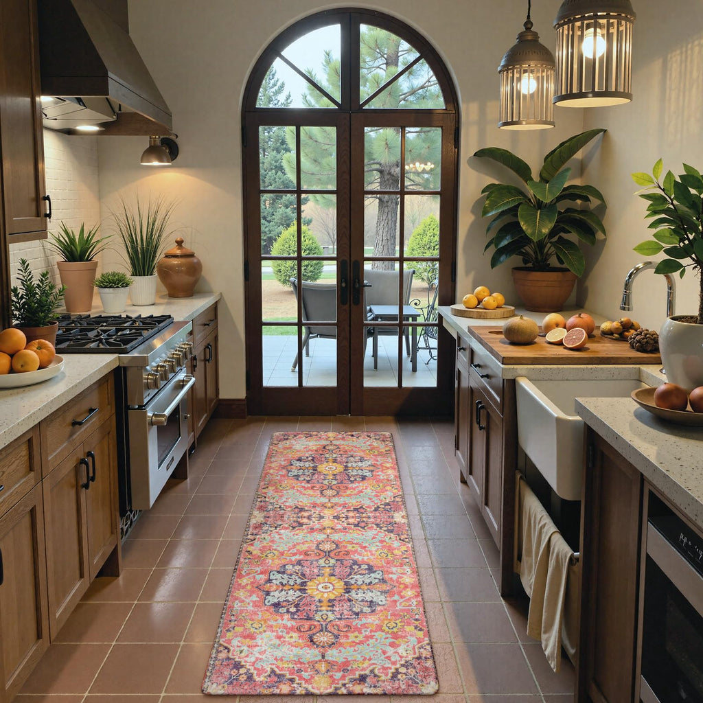 Floral Bohemian Medallion Area Rugs