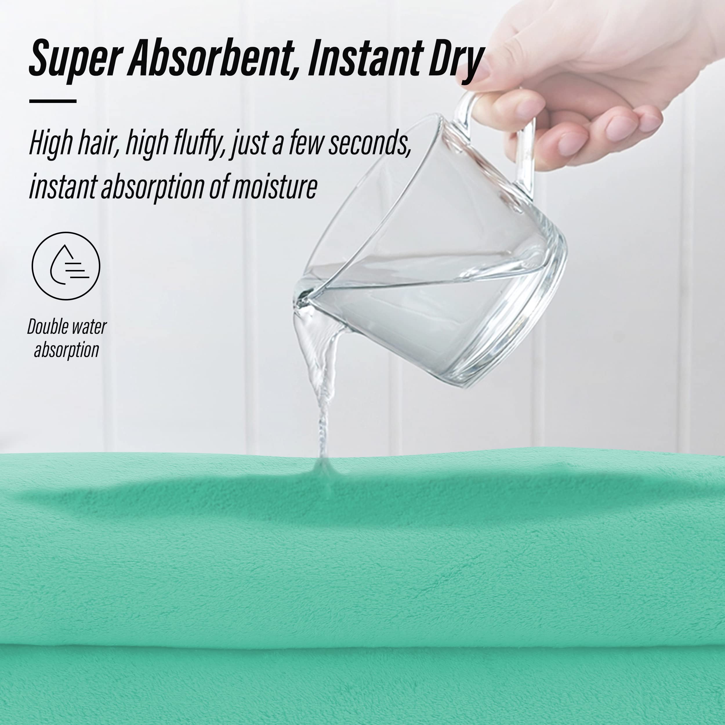 Ultra Soft Towel Set - Quick Drying - 2 Bath Towels 2 Hand Towels 2 Washcloths - Microfiber Coral Velvet Highly Absorbent Towel (6 Pcs)