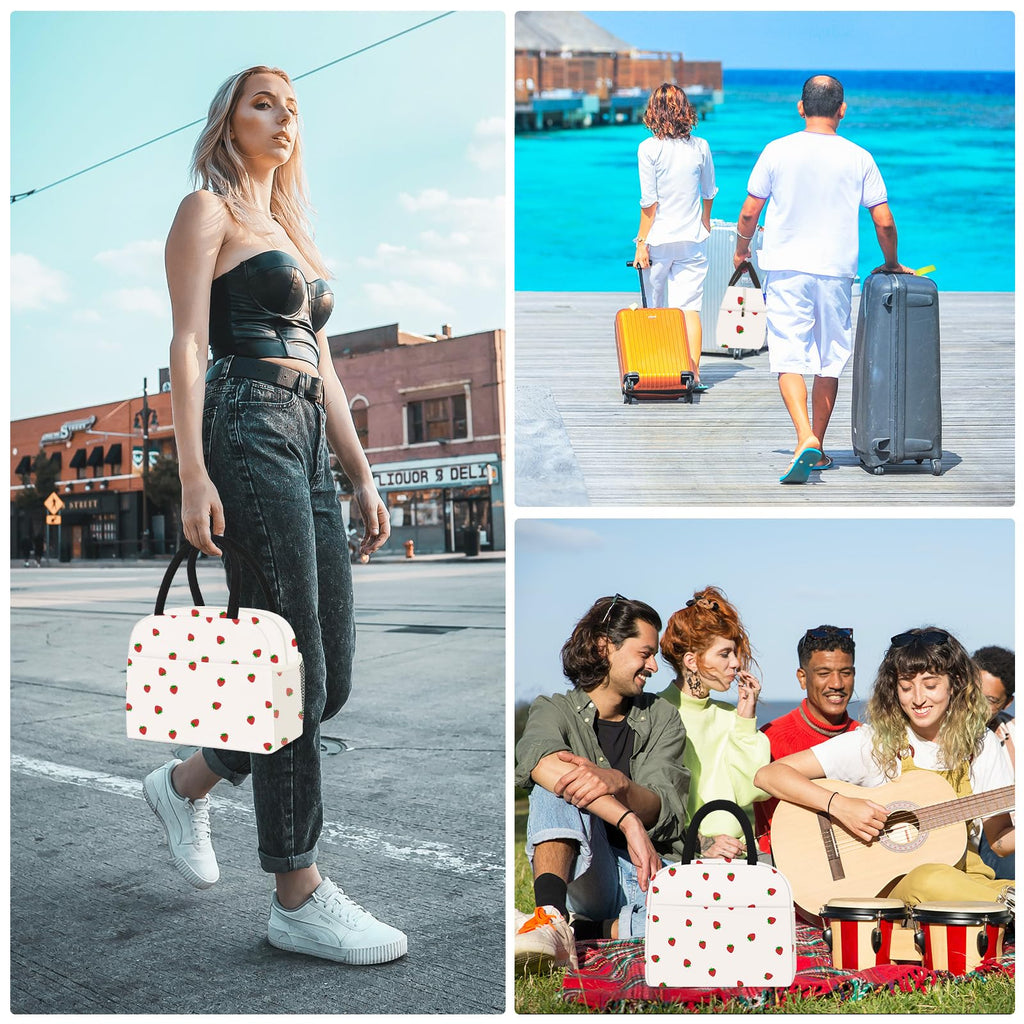 Reusable Insulated Lunch Tote Bag,Leakproof Food Handbags Case High Capacity