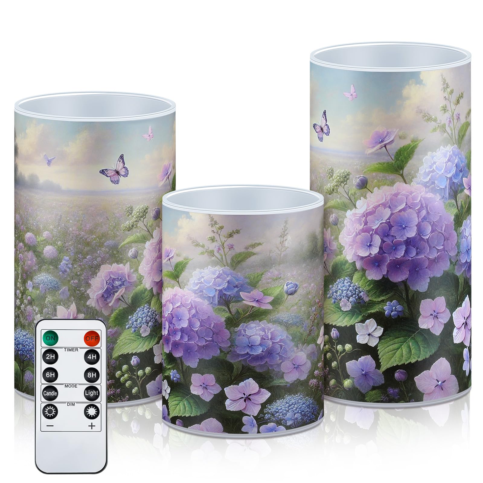 Coquette Flameless Candles LED Battery Pillar Candles Set Battery Operated with Remote