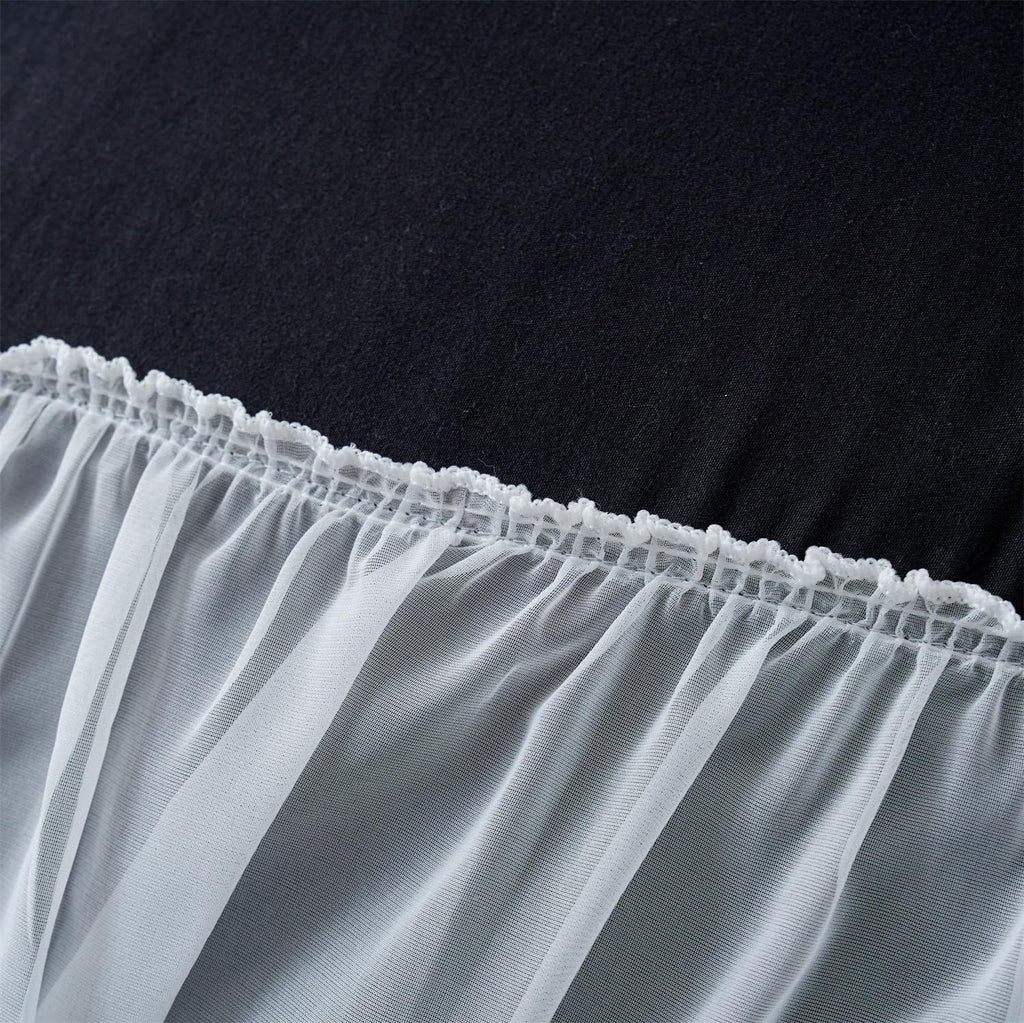 Girls Lace Bedding,Queen Comforter Cover Set, Chic Ruffled Duvet Cover with Lovely Bow,Princess Style 1 Duvet Cover with 2 Pillowcases, No Comforter-Hot Pink,Full Size