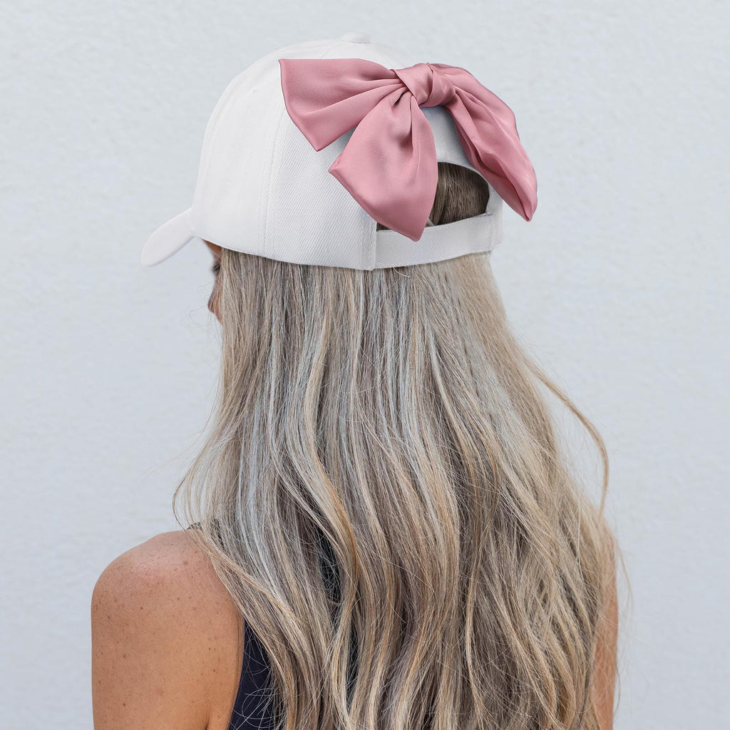 Coquette Bow-tie Summer Hat Ponytail Sun Hat Trucker Caps for Outdoor Sports Travel