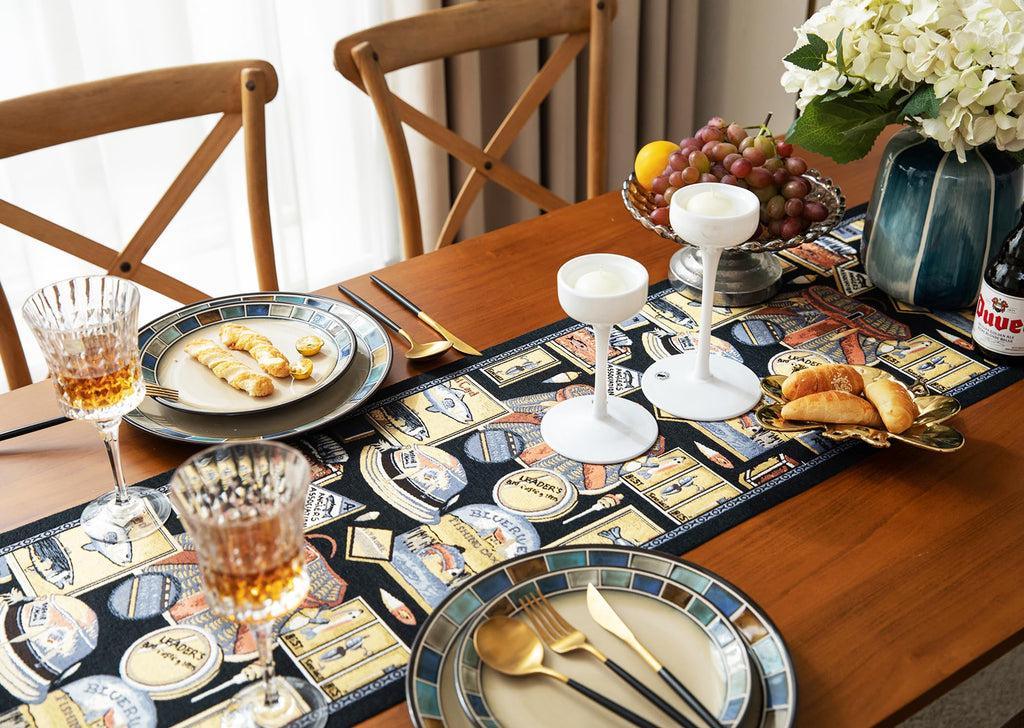 Retro-Luxury Tassels Table Runner Series for Kitchen Dining Table