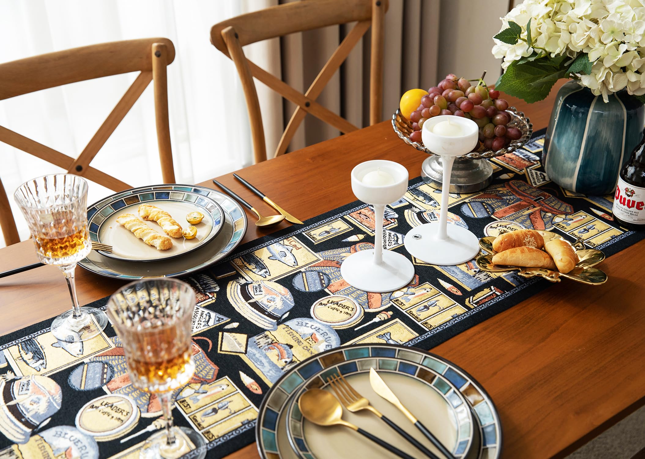 Retro-Luxury Tassels Table Runner Series for Kitchen Dining Table