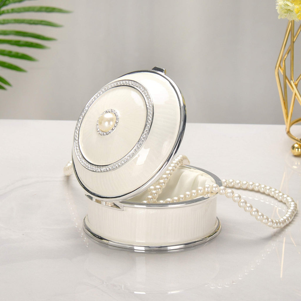 Hand Painted Decorative Hinged Jewelry Trinket Box