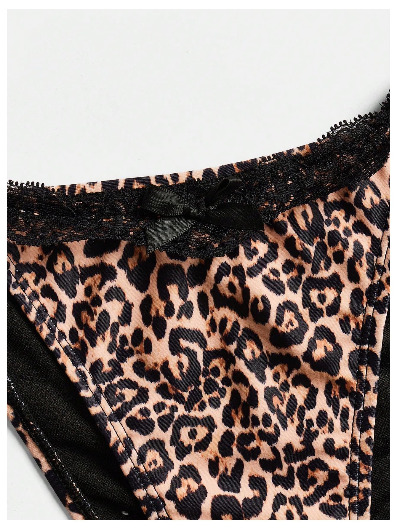 Women's Lace Trim Halter Bikini Set Bow Tie Side Bathing Suit 2 Piece Swimsuit