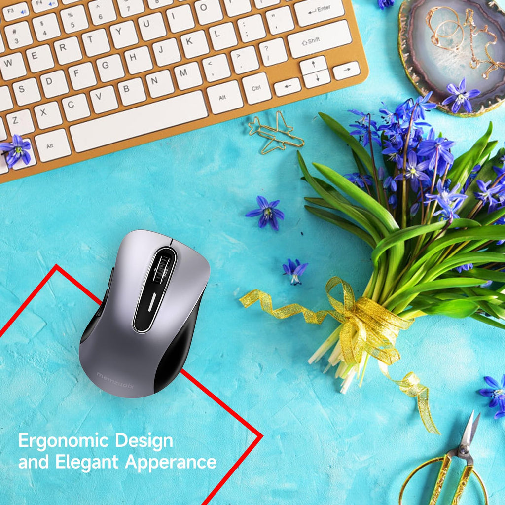 Portable Computer Wireless Mouse for Laptop, PC, Desktop, MacBook, 5 Buttons