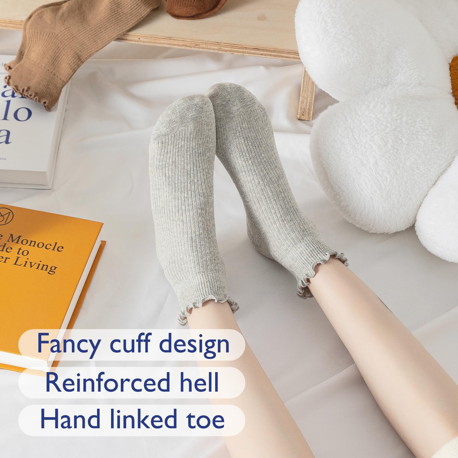 Ruffle Socks Women, Cute Ruffle Ankle Socks