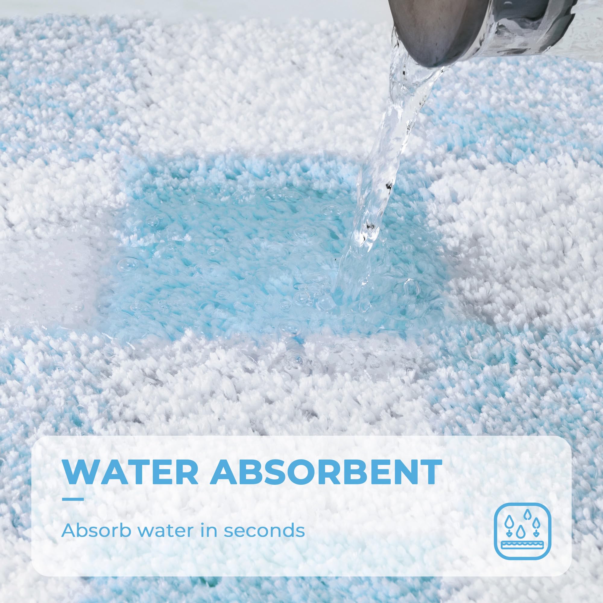 Checkered Bathroom Rugs, Fluffy Rug, Absorbent Microfiber Ultra Soft Bath Mat Washable, Non-Slip Bath Mats for Bathroom, Cute Floor Mat