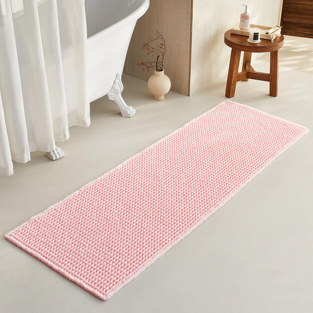 Waffle Bath Mat Non Slip Washable Quick Dry Cute Bath Mat