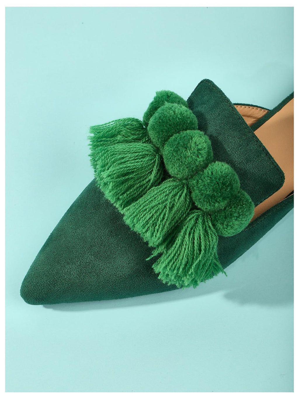 Women's Dress Shoes Slip On Flats Comfortable Pointed Toe Mules Dressy Casual Loafers Shoes