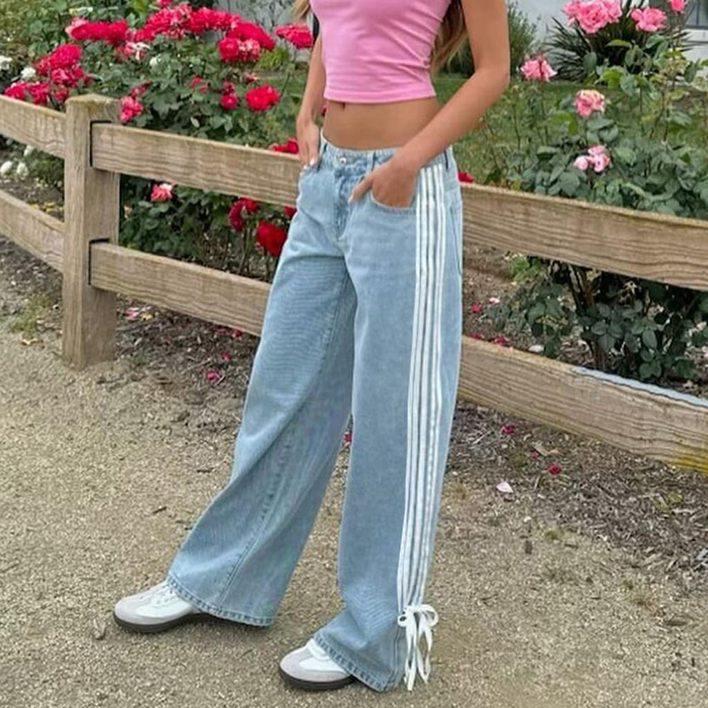 Women's Y2K High-Waisted Boyfriend Jeans â€?Streetwear Denim Pants