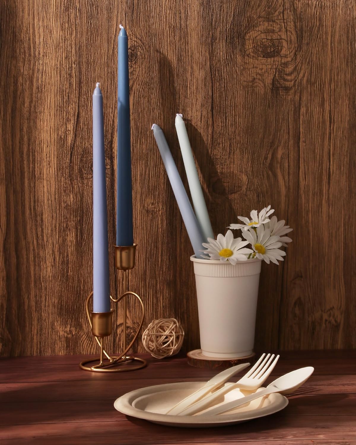 Taper Candles Unscented Smokeless Long Tall Tapered Candle for Candlesticks SticksHome Decor Dinner