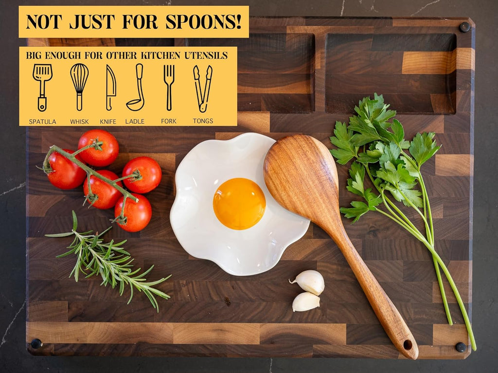 Fried Egg Ceramic Spoon Rest for stove top and kitchen counter | Large and Dishwasher-Safe Sponge Holder