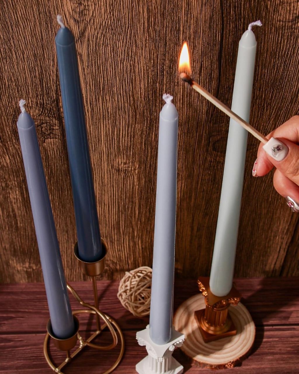 Taper Candles Unscented Smokeless Long Tall Tapered Candle for Candlesticks SticksHome Decor Dinner