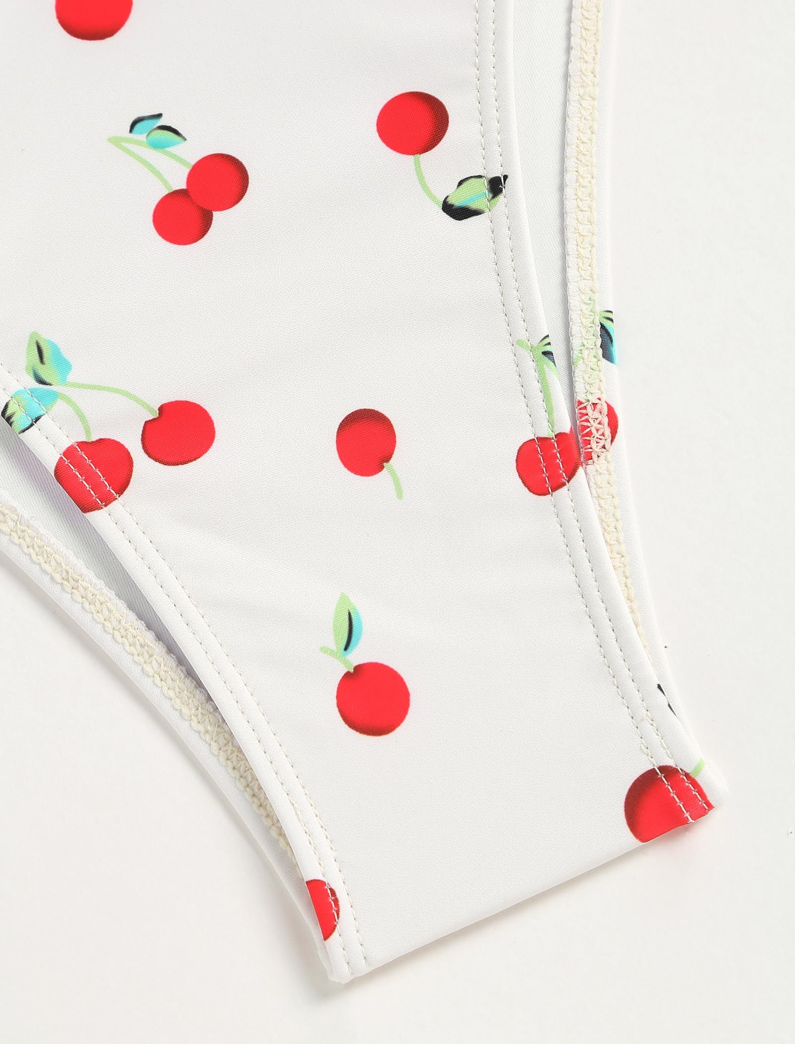 Tankini Swimsuits for Women Smocked Ruffles Tie Front Bowknot Textured High Cut Tanga Tankini Set