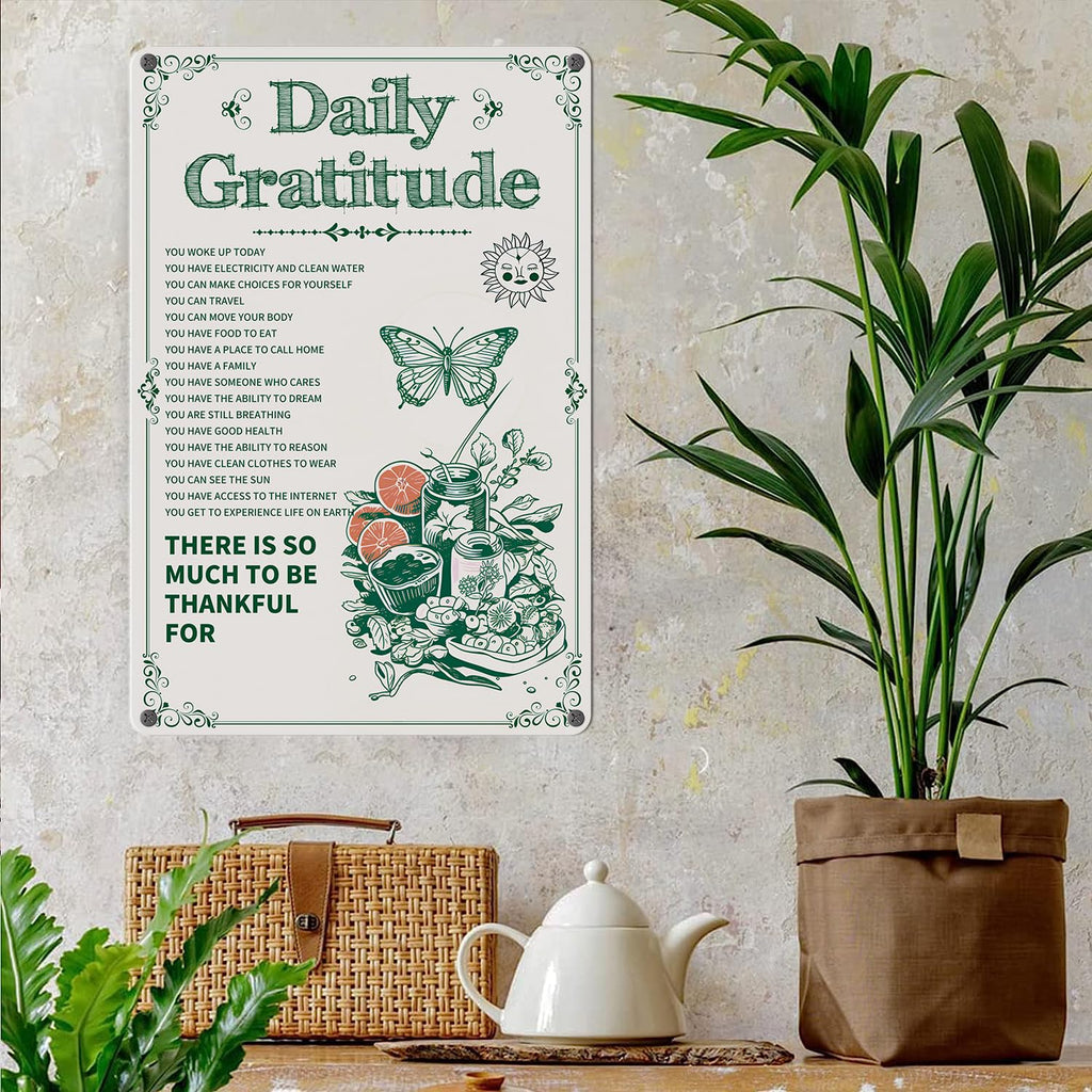 Room Decor Aesthetic A Few Daily Affirmations Motivational Wall Art, 8X12 Inches