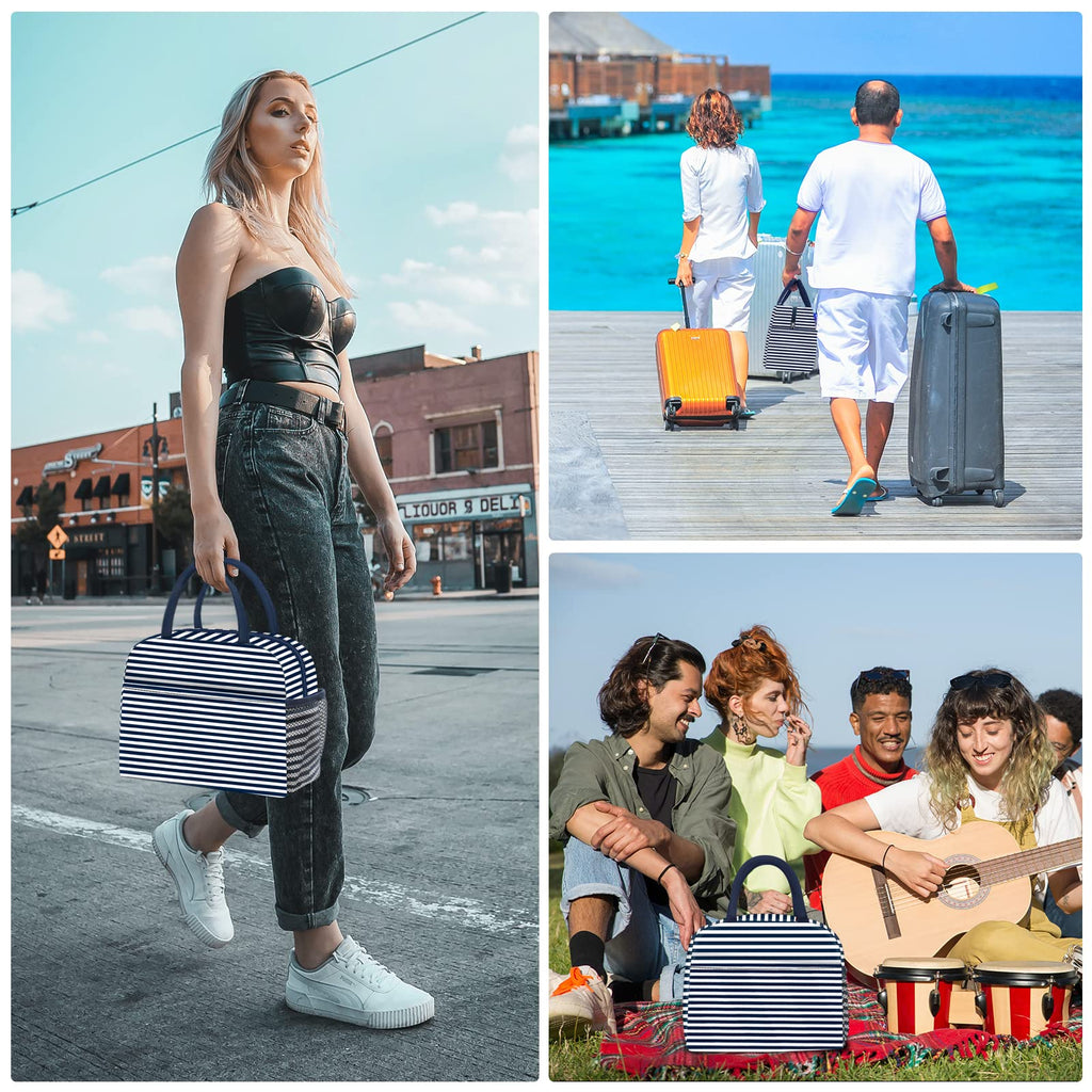 Reusable Insulated Lunch Tote Bag,Leakproof Food Handbags Case High Capacity