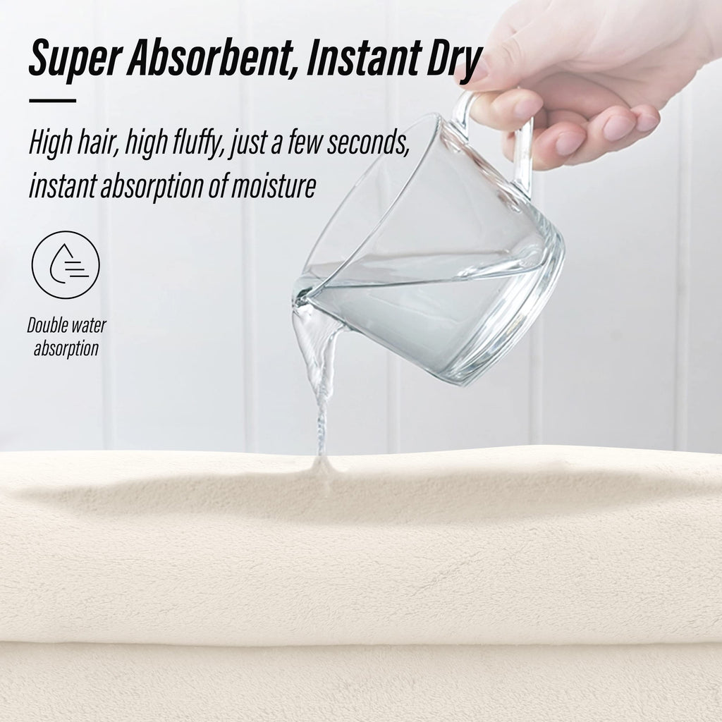 Ultra Soft Towel Set - Quick Drying - 2 Bath Towels 2 Hand Towels 2 Washcloths - Microfiber Coral Velvet Highly Absorbent Towel (6 Pcs)