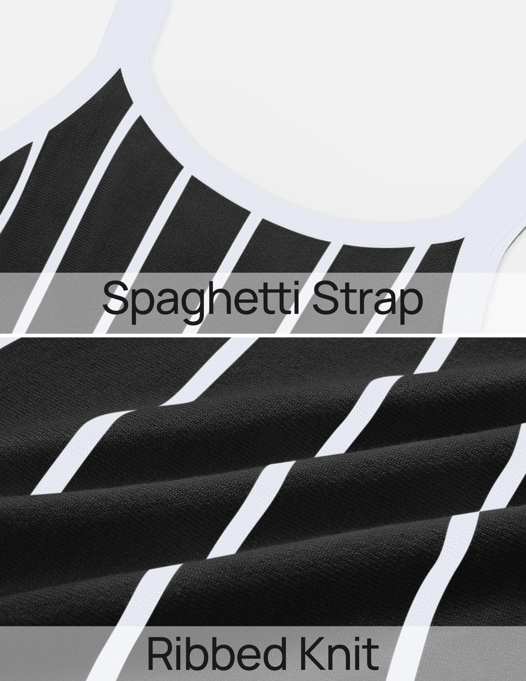 Wome's Summer Sleeveless Striped Midi Dress 2025 Knit Casual Elegant A Line Swing Long Dresses