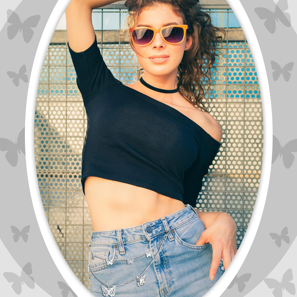 Multi-Layer Chain Belt â€?5-Piece Hip Hop Metal Wallet Chains for Jeans & Pants