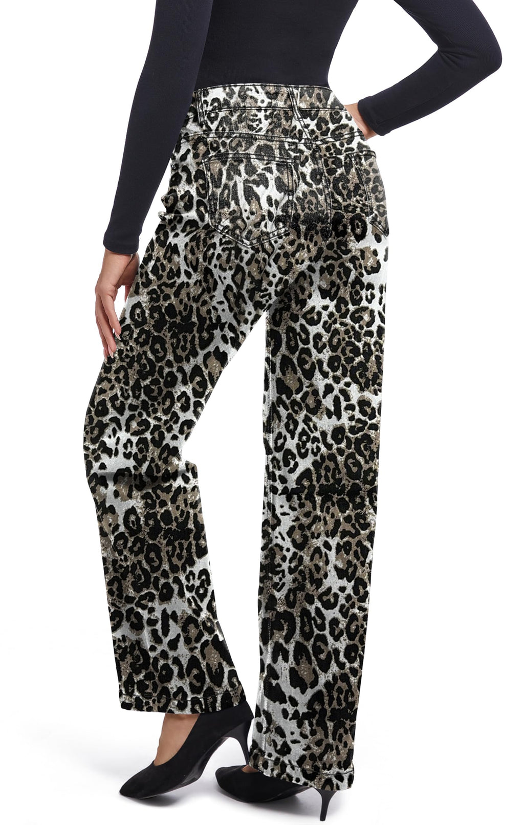 Women's Jeans Straight Leg Casual High Waisted Stretch