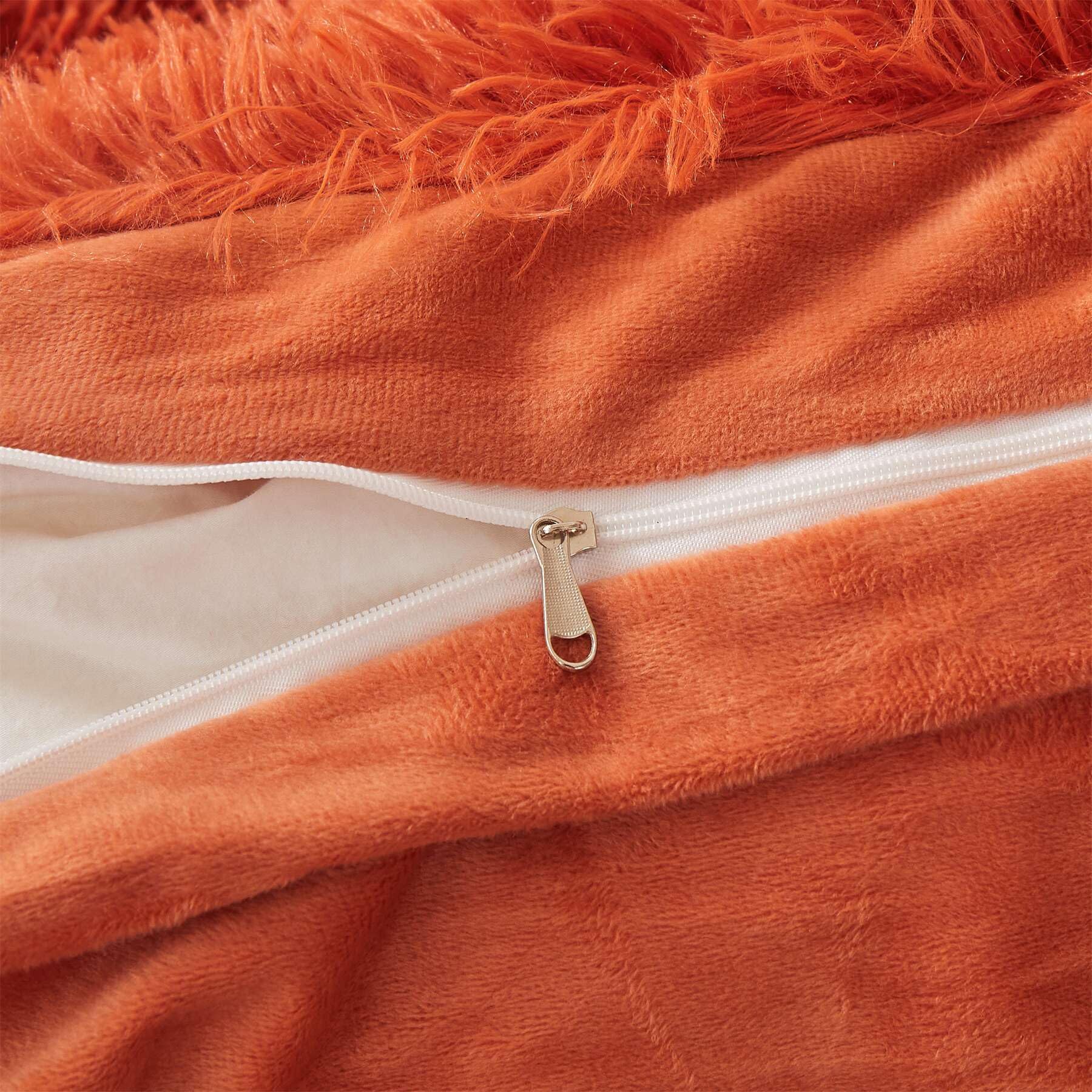 Fluffy Faux Fur Comforter Cover Set Queen - Ultra Soft Plush Bedding Sets 3 Pieces (1 Fluffy Duvet Cover + 2 Faux Fur Pillow case) Cute Bed Set