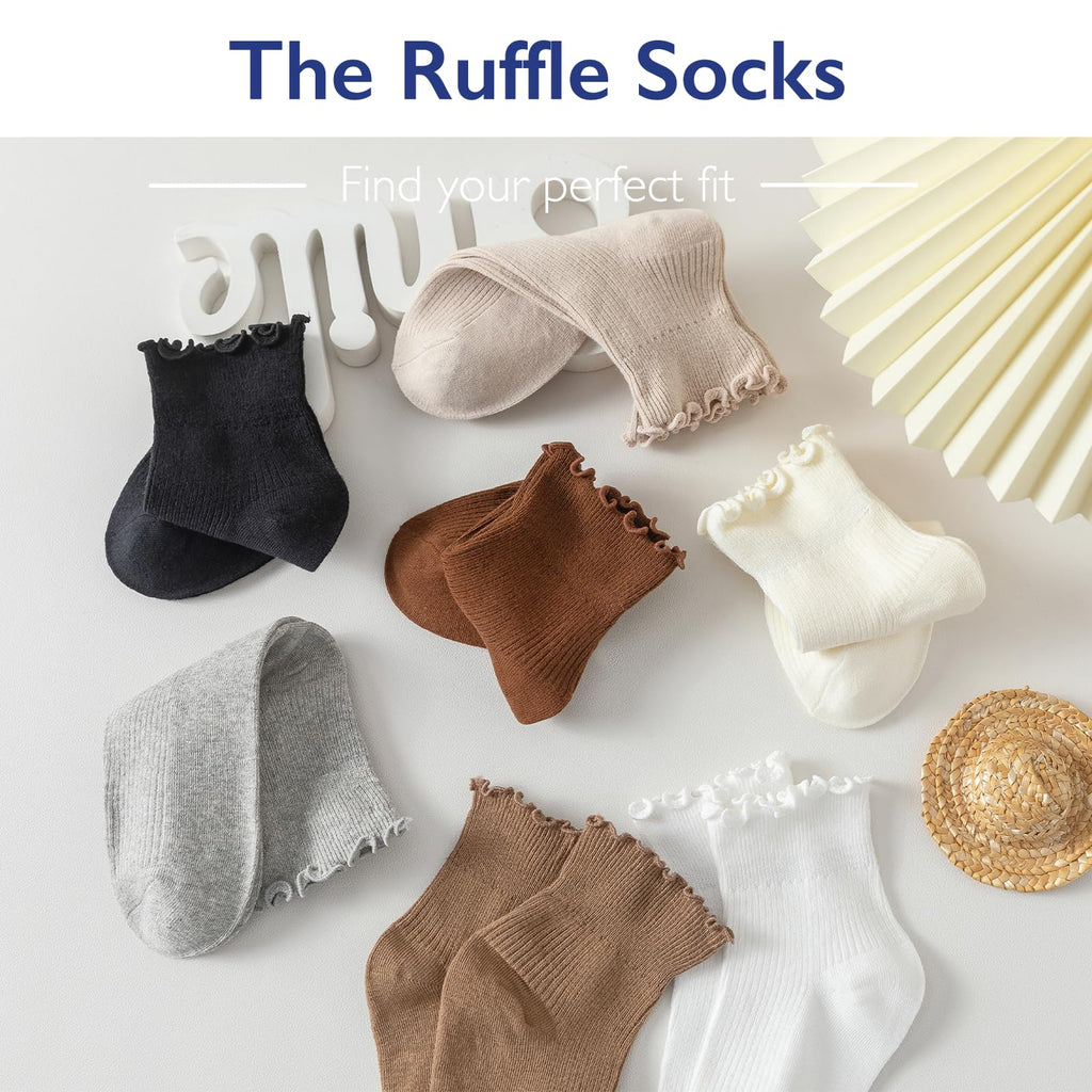 Ruffle Socks Women, Cute Ruffle Ankle Socks