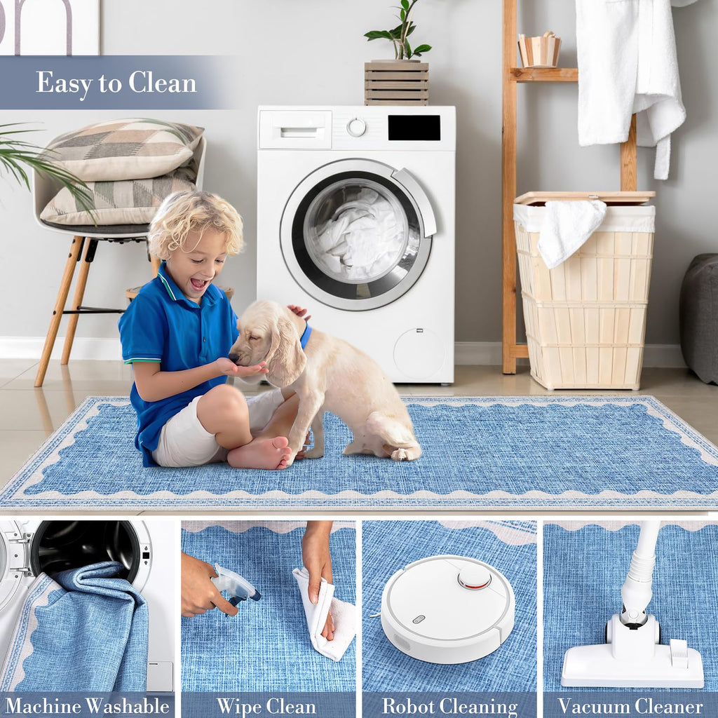 Scalloped Rug Soft Carpet