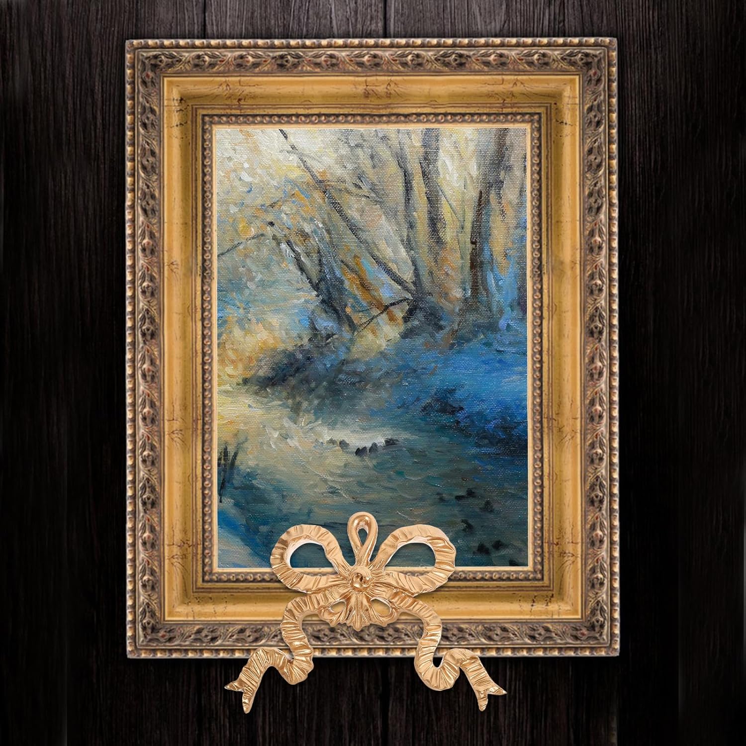 Bowknot Decoration Wall Hanging Resin Bow-knot Wall Art Pendant Photo Frame Bowknot Ornament for Furniture Wall Decor Bedroom