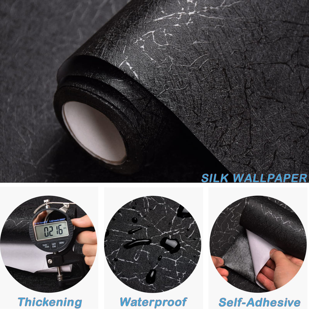 Silk Peel and Stick Contact Paper Textured Self Adhesive Removable Wall Sticker m Waterproof
