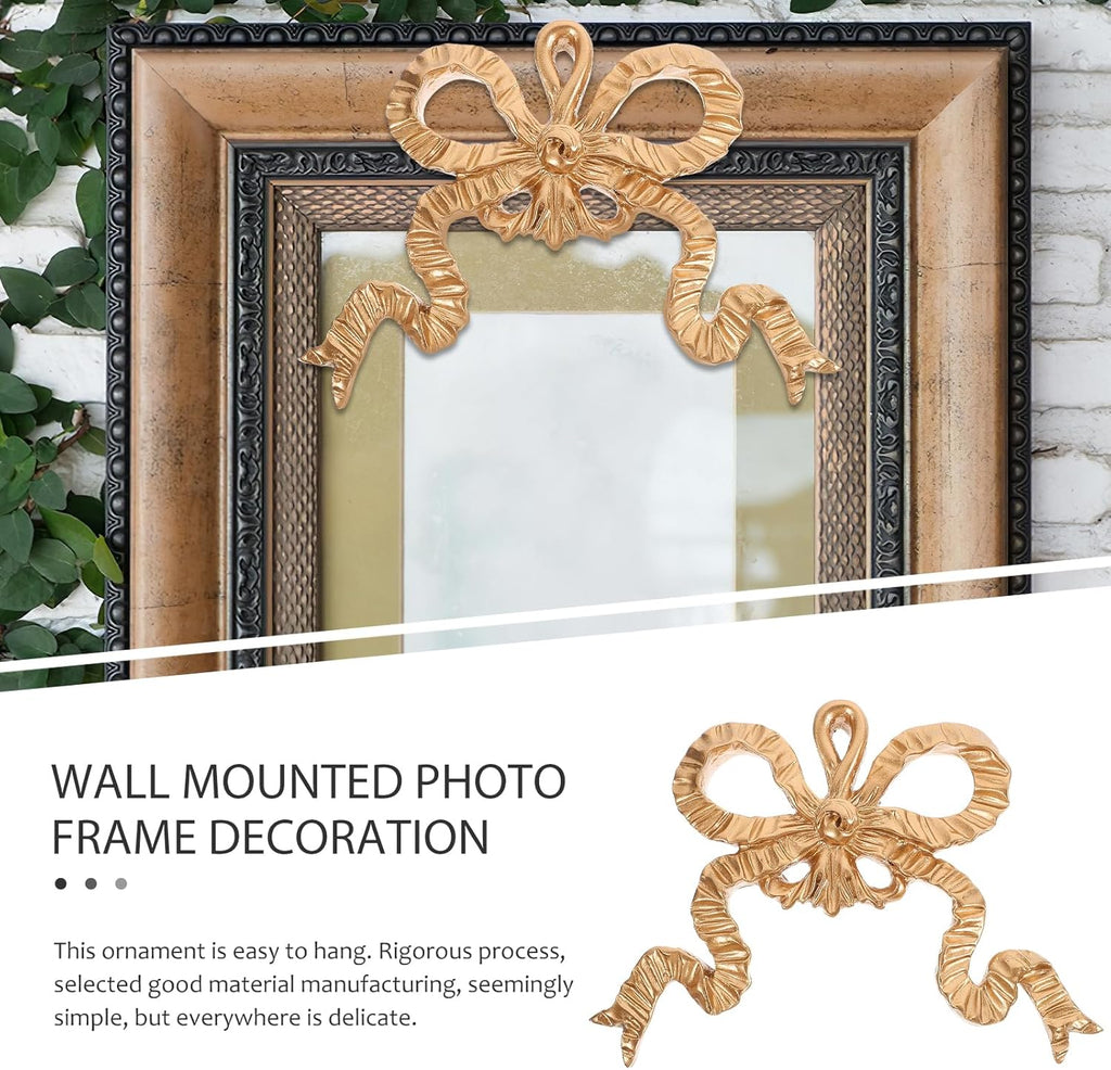 Bowknot Decoration Wall Hanging Resin Bow-knot Wall Art Pendant Photo Frame Bowknot Ornament for Furniture Wall Decor Bedroom