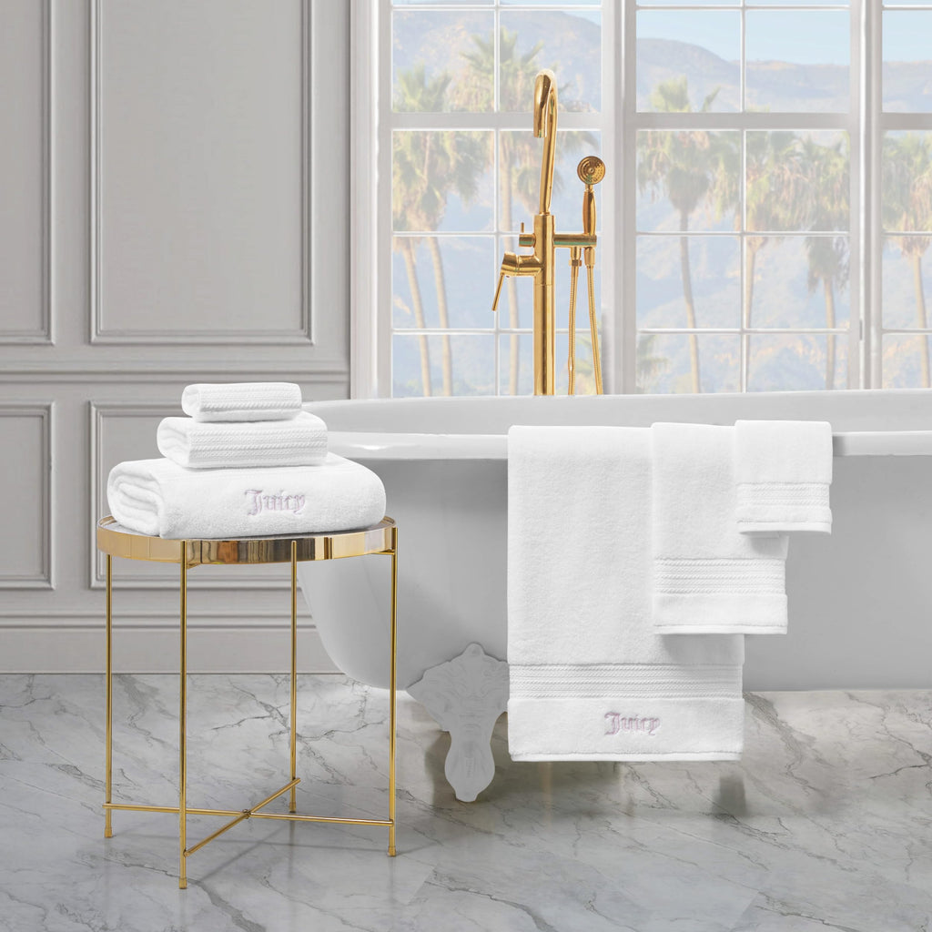 Juicy Couture Alyssa Luxurious 6 Piece Bath Towel Set - Premium Bathroom Towel Set
