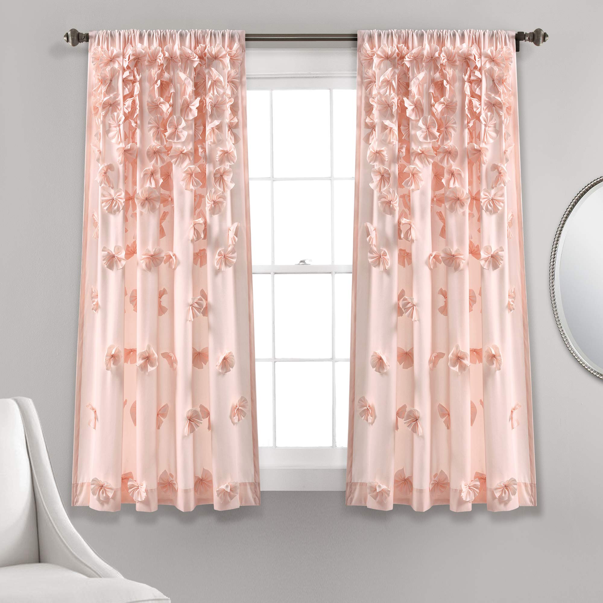 Charming Handmade Bow Details - Elegant Light Filtering Curtains