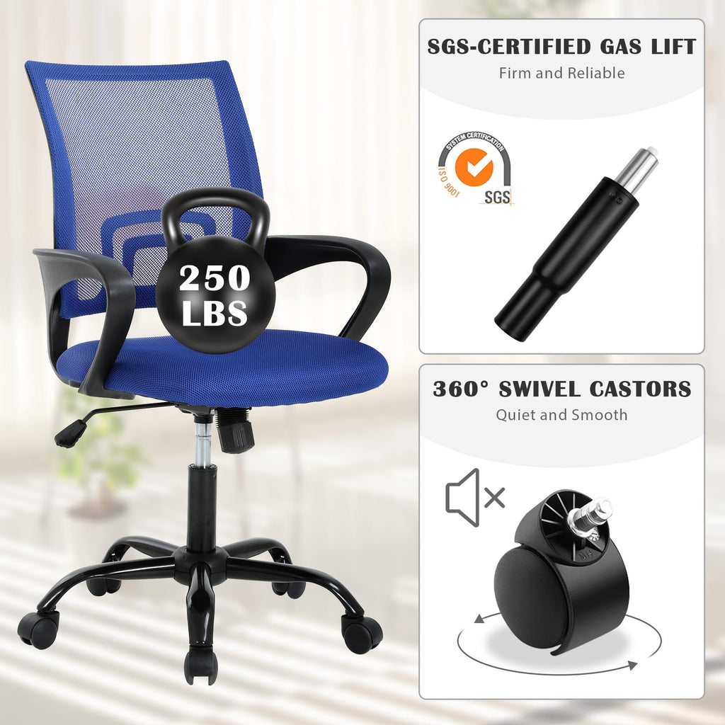 Comfortable Adjustable Mesh Office Chair with Lumbar Support