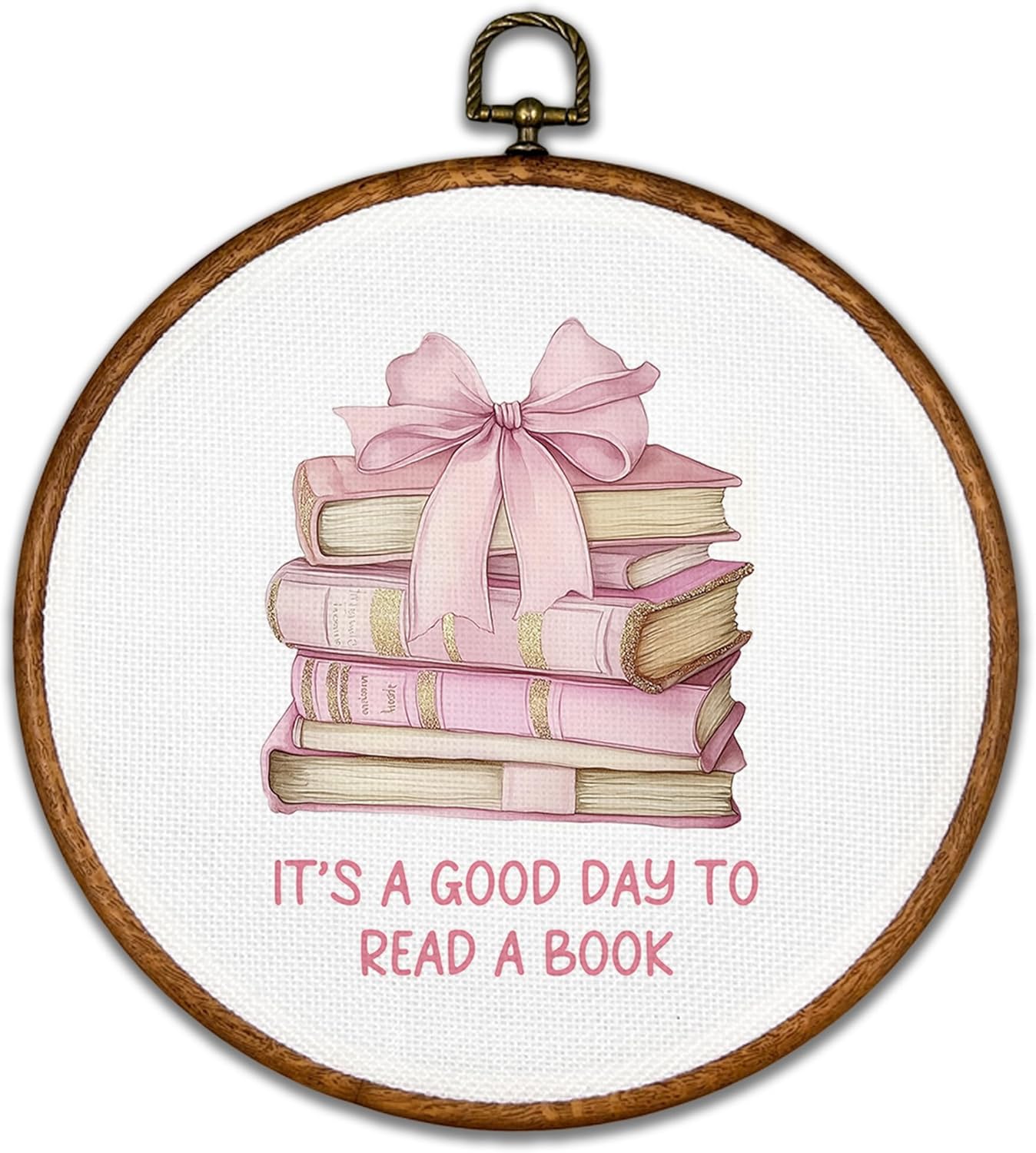 Coquette Book Round Wall Art Decor - 10"x10"