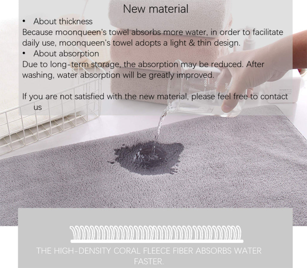 Ultra Soft Towel Set - Quick Drying - 2 Bath Towels 2 Hand Towels 2 Washcloths - Microfiber Coral Velvet Highly Absorbent Towel (6 Pcs)