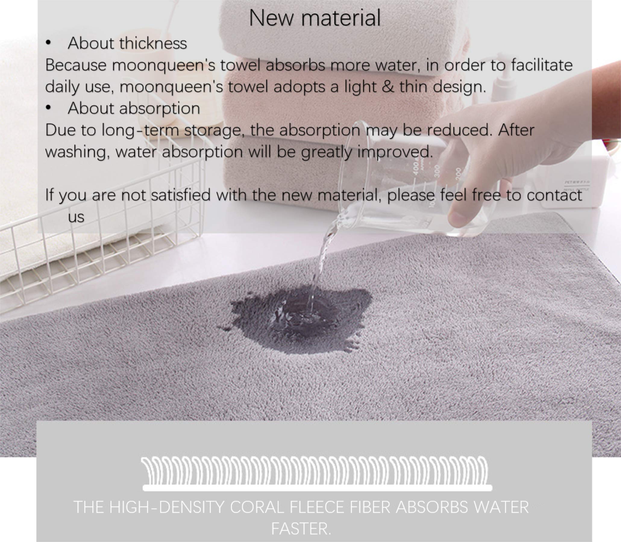 Ultra Soft Towel Set - Quick Drying - 2 Bath Towels 2 Hand Towels 2 Washcloths - Microfiber Coral Velvet Highly Absorbent Towel (6 Pcs)