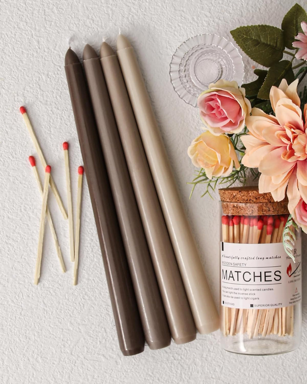 Taper Candles Unscented Smokeless Long Tall Tapered Candle for Candlesticks SticksHome Decor Dinner