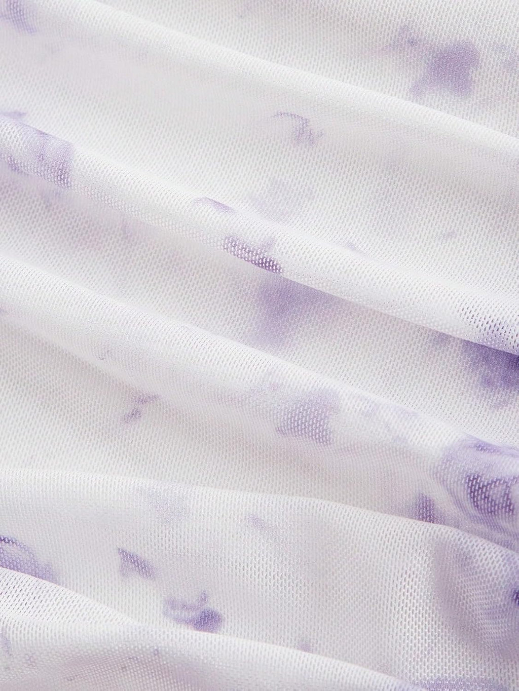 Women's Bow Tie Shoulder Crop Tops Mesh Floral Boho Top Ruched Cami Tops