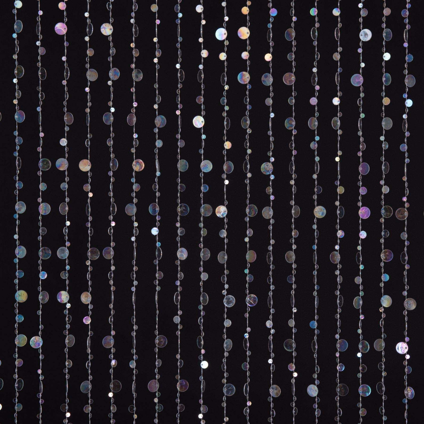 Iridescent Faux Crystal Acrylic Bubble Beaded Curtains for Doorway Room Divider Backdrop Decoration