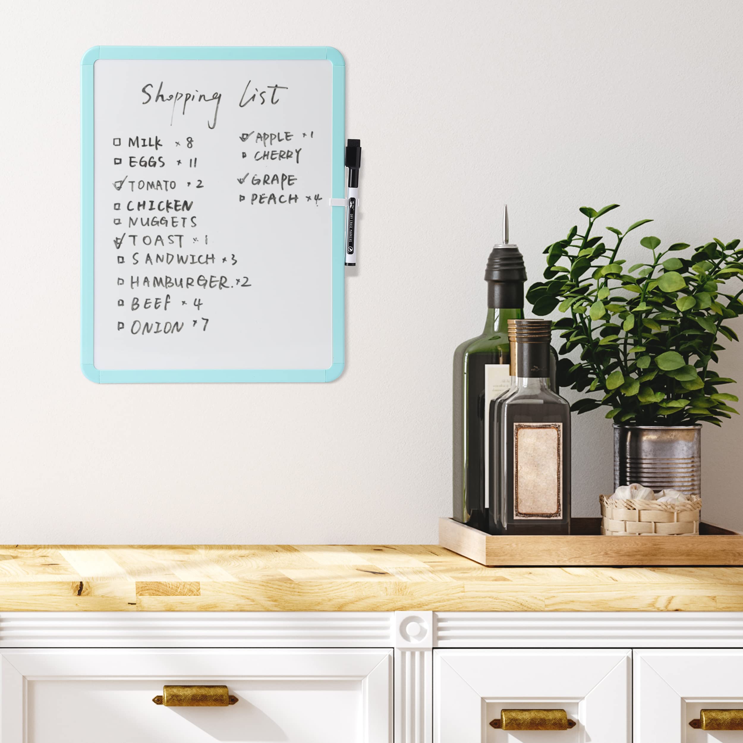 Dry Erase Board, 14â€?x 11â€?with a Black Dry Erase Marker Color Frame, Small White Board Dry Erase Whiteboard