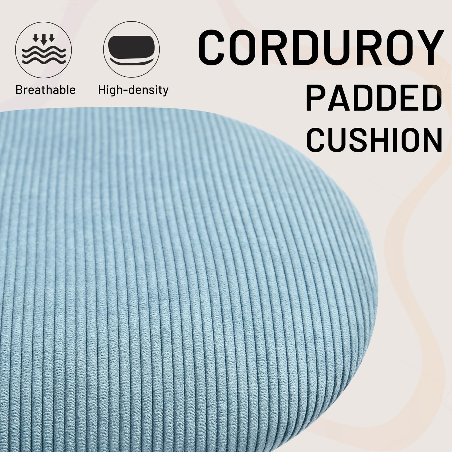 Study Desk Chair Armless Cute, Ergonomic Small Swivel Adjustable Rolling Lightweight Task Chair with Wheels and Mesh Padded Cushion