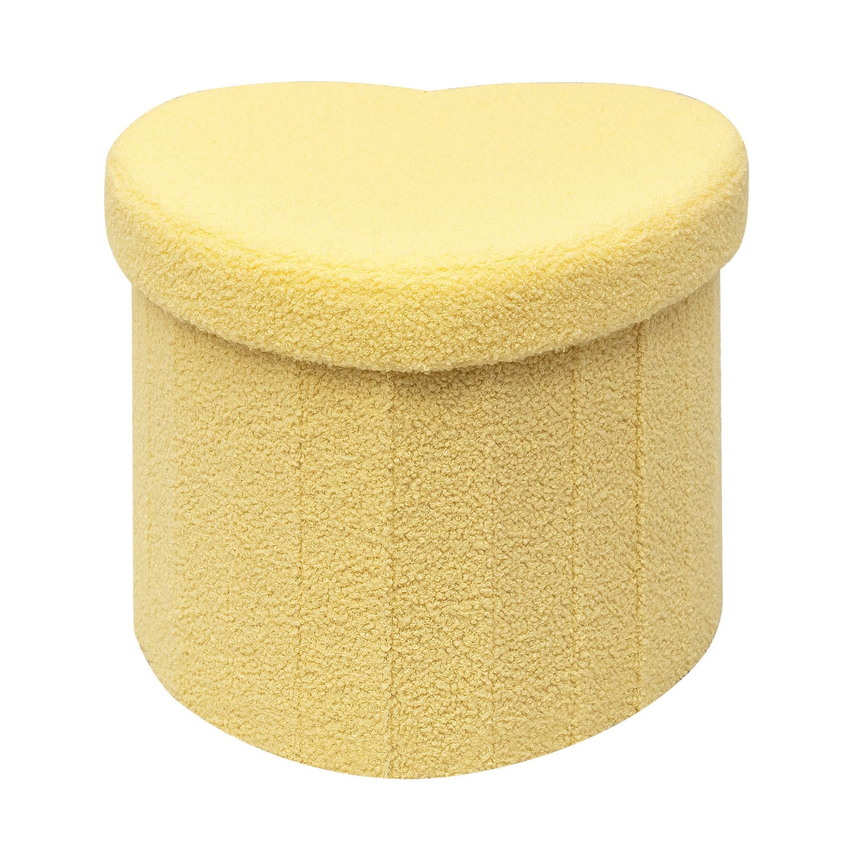 Flower-Shaped Storage Ottoman â€?Boucle Footstool & Seat for Living Room & Dorm