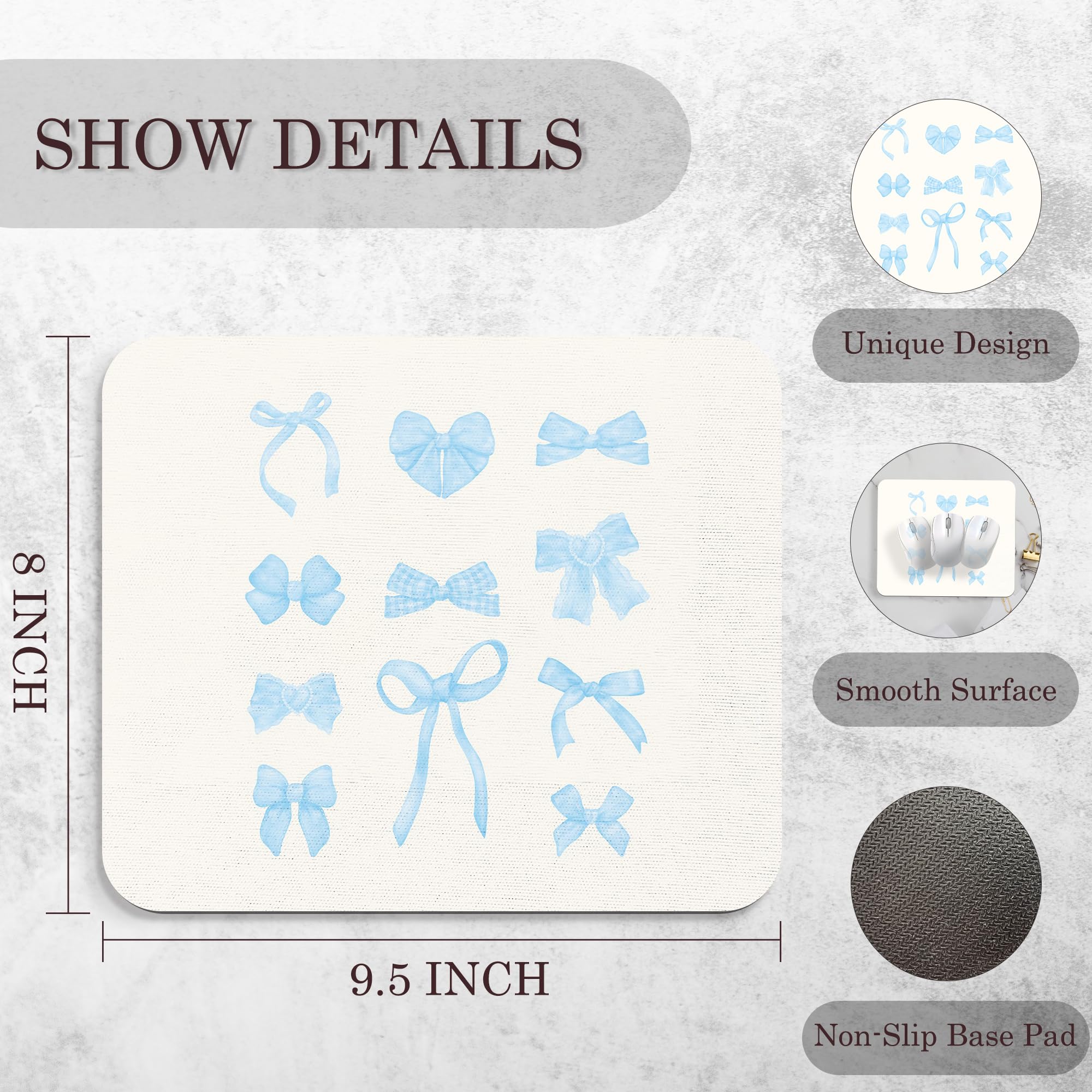 Coquette Mouse Pad, 9.5x8 Inches